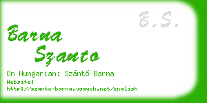 barna szanto business card